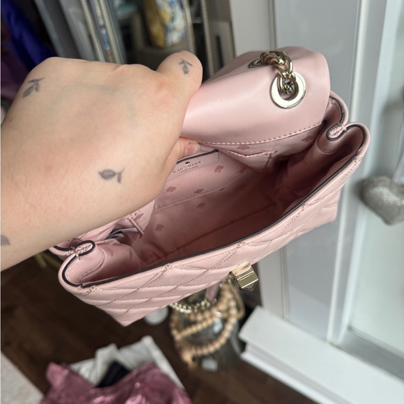 Kate Spade Pink Quilted Flap Purse - Picture 7 of 8